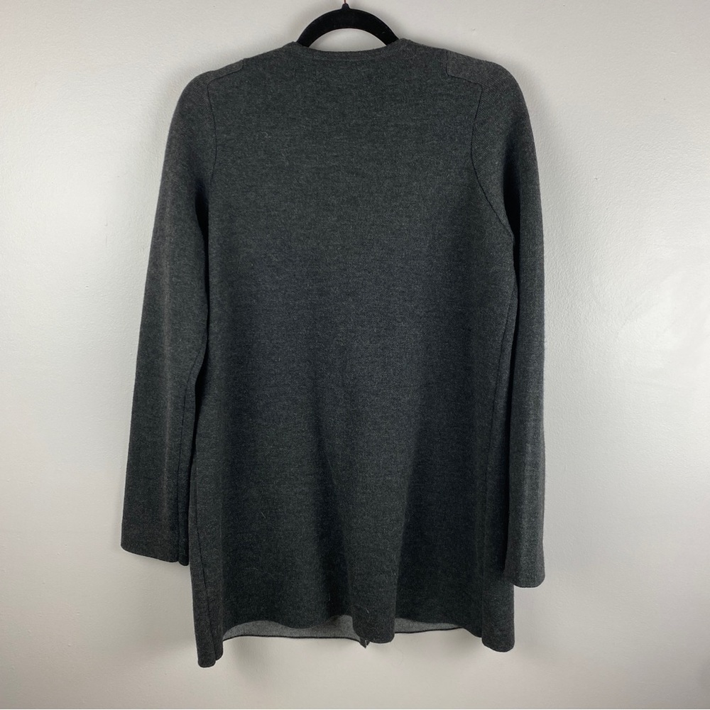 ✨3/$20✨ Catherine Malandrino Wool Blend Knit Blazer Cardigan Grey Open Front - Picture 11 of 11